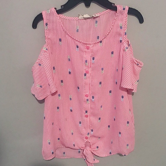 Pink Republic Other - Girls Cold Shoulder Top - Size S